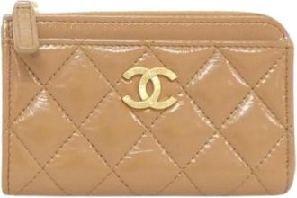 Chanel Pre-owned Vintage Kaarthouder - Dames - Vintage Accessoires - Beige - ONE Size - Vintage