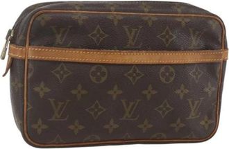 Louis Vuitton Pre-owned Clutches, female, Brown, Size: ONE SIZE Pre-owned Canvas Clutch