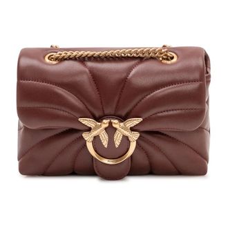 Pinko Cross Body Bags, female, Brown, Size: ONE SIZE Love Puff Mini Shoulder Bag