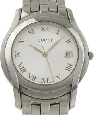 Gucci Pre-owned Watches, female, Gray, Size: ONE SIZE Pre-owned 5500M Wristwatch