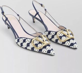Valentino Garavani crochet slingback pumps
