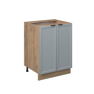 Vicco Mueble Bajo De Cocina Fame-line, Azul Claro-gris, 60 Cm Sin Encimera
