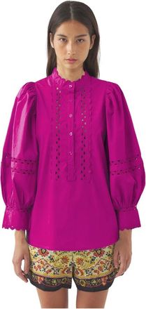Antik Batik Dames, Blouses & Shirts, Roze, Maat: XS Katoen