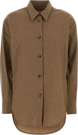 Khaite Goya Shirt - Dames - Blouses & Shirts - Bruin - Maat: XS Wol