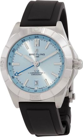 Breitling Chronomat GMT 40 Automatic Chronometer Ice Blue Dial Mens Watch P32398101C1S1