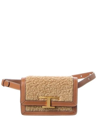 Tod's TodS Leather & Wool Belt Bag