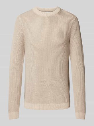 Jack & Jones Jack & Jones Strickpullover mit Rundhalsausschnitt in Beige, Gr&ouml;&szlig;e XL
