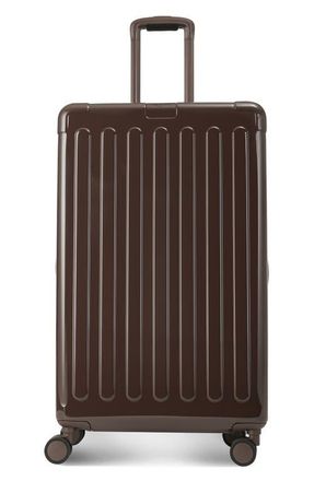 Hedgren Nostos Glossy Large Spinner Suitcase in Espresso at Nordstrom