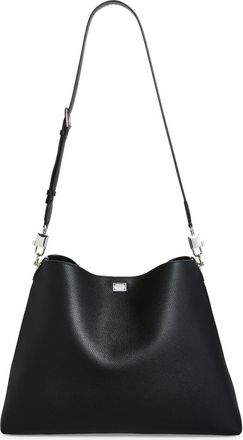 Dolce & Gabbana Leather Hobo Bag in 80999 Nero at Nordstrom