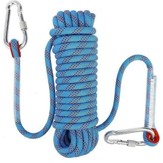 OEM Cuerda De Escalada Con Mosquet&oacute;n De Seguridad Est&aacute;tico De 10 Mm, Cuerda De Poli&eacute;ster Para Alpinismo, Rescate, Senderismo, Monta&ntilde;ismo Y Escalada -crezu
