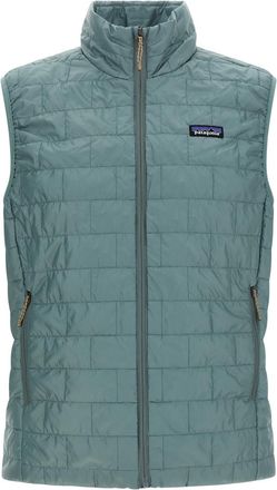 Patagonia Teal Quilted Mock Collar Jacket
