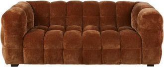 Maisons du monde Sof&aacute; de terciopelo de 2 plazas color bronce