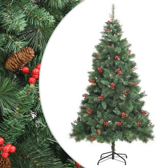 vidaXL Rbol De Navidad Artificial Con Pi&ntilde;as Y Bayas 210 Cm Vidaxl