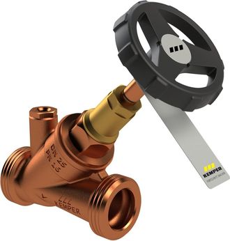 Kemper Kemper Weser V&aacute;lvula De Cierre De Asiento Inclinado, Con Tap&oacute;n De Vaciado, Rosca Macho, Figura 173 2g, Dn 80, 1732g08000