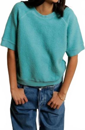 perfectwhitetee Kennedy Sweatshirt In Teal Blue