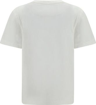 Alexander McQueen Embroidered Logo Cotton T-Shirt - White