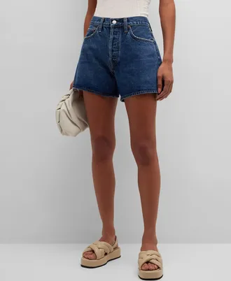 A Gold E Parker Relaxed Denim Shorts