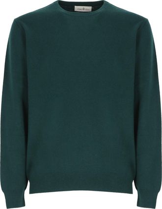 Della Ciana Deep Green Merino Wool And Cashmere Sweater