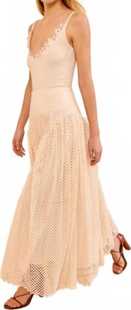 Ulla Johnson Faun Eyelet Cotton Midi Skirt In Cowrie