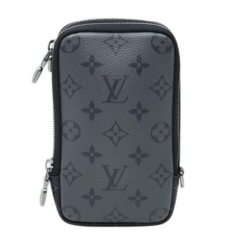 Louis Vuitton Black Gray Pvc Leather Pouch (Pre-Owned)