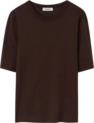 Rodebjer Dory T-shirt - Dames - T-shirts - Bruin - S - Katoen - Tops