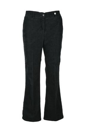 Myths Straight-Leg Black Trousers with Mid-Rise Waist