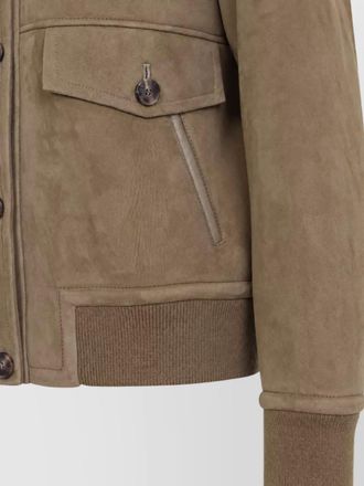 Yves Salomon shearling leather bomber jacket