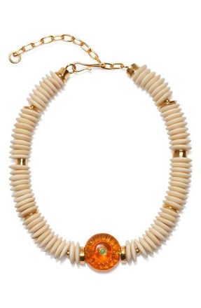 Lizzie Fortunato Marisol Pendant Bead Necklace in White at Nordstrom