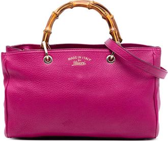 Gucci Pre-owned Gucci Medium Calfskin Bamboo Shopper Satchel Ladies P5MI6NKAHWFUVV25