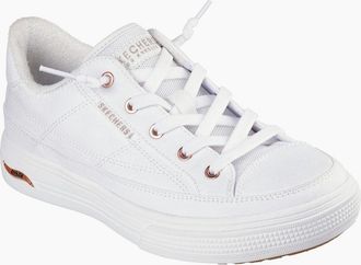 Skechers Womens Skechers Arch Fit Arcade - Meet Ya There Textile Womens White Trainers - Size: 6