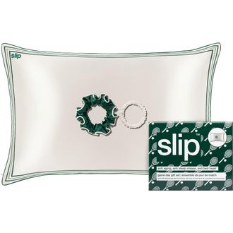 Slip Game Day Pure Silk Queen Pillowcase & Scrunchie Set at Nordstrom