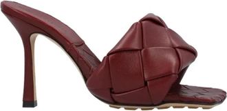 Bottega Veneta Leather mules - Dames - Muiltjes - Rood - 40 EU - Schoenen
