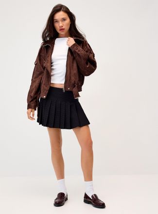 Twik Womens Pleated dress miniskirt