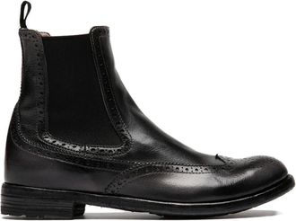 Officine Creative Lexikon 151 brogue laarzen met elastisch vlak - Zwart