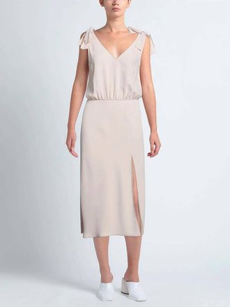 Amanda Uprichard Womens Josephina Midi Dress In Bone