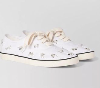 Miu Miu low top sneakers embellished design rubber sole