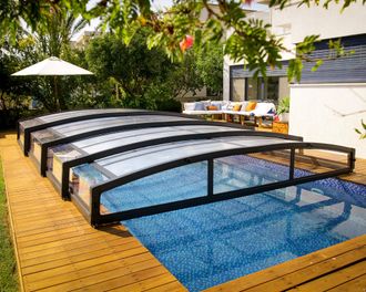 Palram Canopia Majorca Diy Cobertor De Piscinas Telescopico De Aluminio Y Policarbonato 8x4 M