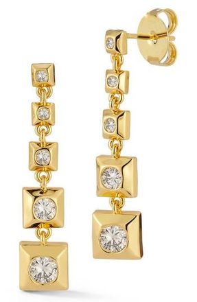 Glaze Jewelry Cubic Zirconia Linear Drop Earrings in Gold at Nordstrom Rack