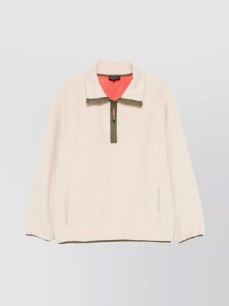 A.P.C. polyester zip-neck long-sleeve sweatshirt