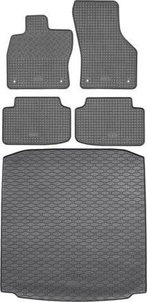 OEM Juego De Alfombrillas De Goma Para Coche Y Alfombrilla Para Maletero Para Skoda Octavia Iii Sed&aacute;n (febrero De 2013 - Mayo De 2020)
