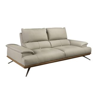 Angel Cerd&aacute; Sof&aacute; 3 plazas piel gris taupe