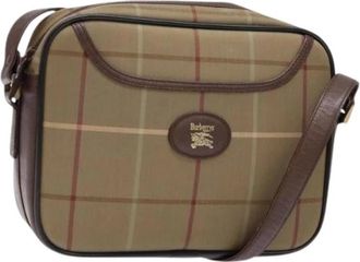 Burberry Pre-owned Cross Body Bags, female, Beige, Size: ONE SIZE Pre-owned Canvas Shoulder Bag
