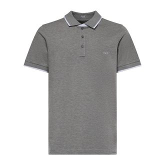 Fay Logo Polo Shirt - male - Fay - Polo Shirts - Gray - M - Tops