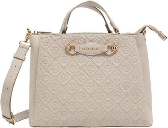 Carlo Colucci Handbag met Logo-reli&euml;f - Dames - Handtassen - Grijs - ONE Size - Tassen