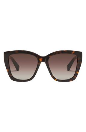 Quay See Ya 56mm Gradient Square Sunglasses in Neutral Tort/Brown at Nordstrom