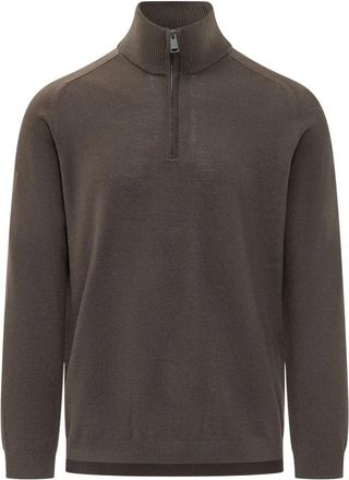 Premiata Maglia Wool - Heren - Coltruien - Bruin - S - Wol - Truien & Vesten