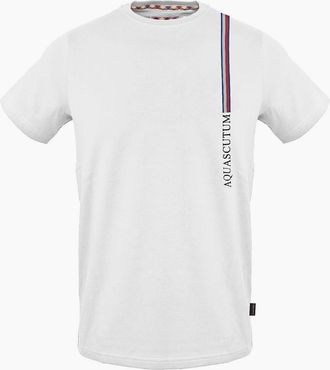 Aquascutum Mens Regular Fit Crew Neck Short Sleeve T-Shirt - White - Size: 36