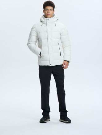 Icepeak Steppjacke ICEPEAK ICEPEAK BIXBY, Herren, Gr. 46, powder, Obermaterial: 100% Polyester, Jacken Steppjacke, f&uuml;r Erwachsene, wasserdicht mit 10000 mm Wa