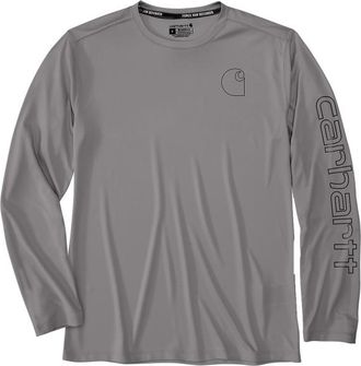 Carhartt Work in Progress Force Sun Defender Relaxed L/S Logo Longsleeve f&uuml;r Herren | grau