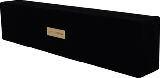 Dolce & Gabbana Black Velvet Logo Plaque Storage Bracelet Jewelry Box